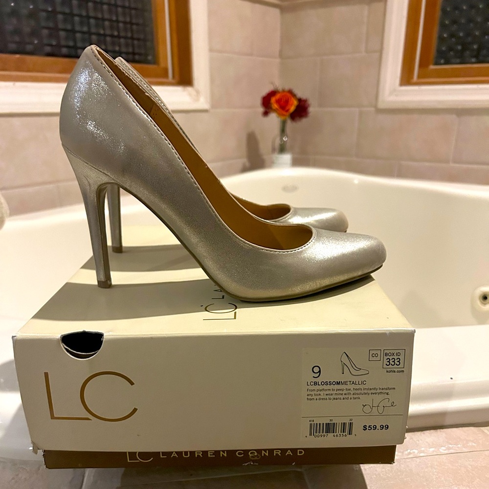 Lauren Conrad champagne colored pumps.